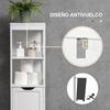 Narrow Floor Cabinet, Bathroom Cabinet with 3 Drawers and 2 Open Shelves, 30W x 30D x 141.6Hcm, White
