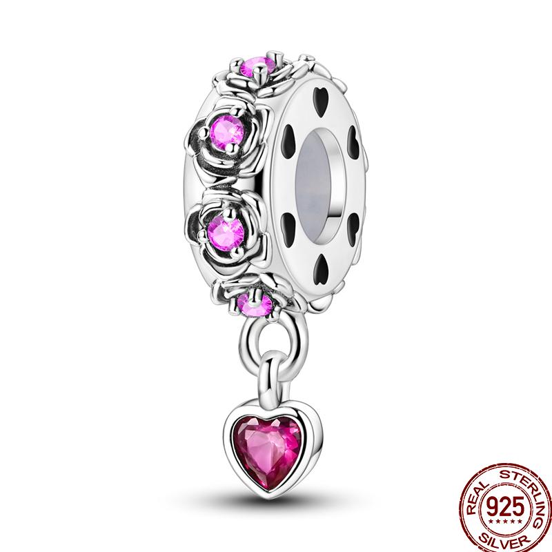 Copper Valentine S Day Love Heart Affection Blessing Love Series Beads Charm Suitable For Pan Original Bracelet