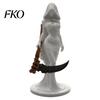 Grim Reaper Ornament 3D Printed Hooded Woman Statue, Gothic Figurine, Dark Theme Halloween Party Decoration for Home Office Desk Shelf Decor