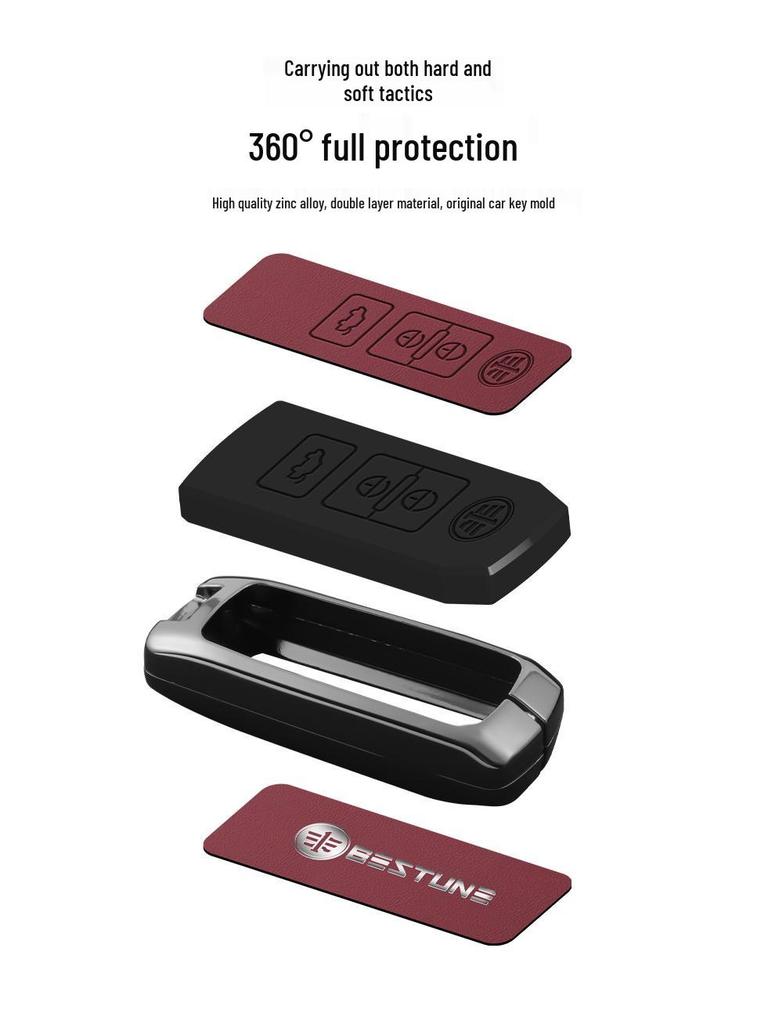FAW Senya R7/R9/S80 Smart Key Case with Metal Snap Buttons