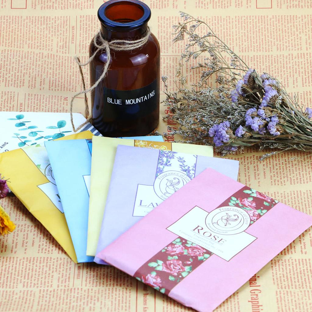 10/15 Pezzi Sacchetto Profumato per Armadio Appeso Sacchetti Aromaterapici per Guardaroba Profumo Naturale a Lunga Durata per Auto Casa Deodorante per Ambienti