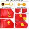 Gas Can Spout Replacement,Fuel Can Spout,Gas Tank Nozzle,Gas Tank Spout,(3Kit-Yellow) With 3 Coarse Thread Caps & 3 Fine Thread Caps,Flexible Pour
