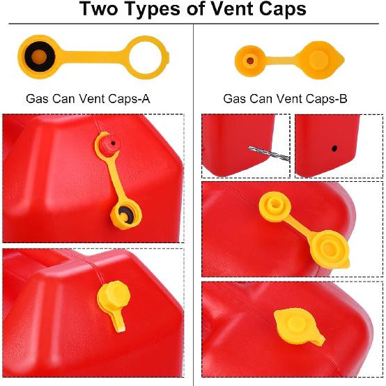Gas Can Spout Replacement,Fuel Can Spout,Gas Tank Nozzle,Gas Tank Spout,(3Kit-Yellow) With 3 Coarse Thread Caps & 3 Fine Thread Caps,Flexible Pour