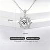 925 Sterling Silver Fashion Light Luxury Snowflake Zircon Pendant Necklace Birthday Party Anniversary Gift