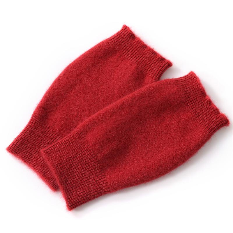 Women's 100% Pure Cashmere Gloves - New Style Solid Color, Unisex, Warm Knitted Wrist Guards for Cold Protection