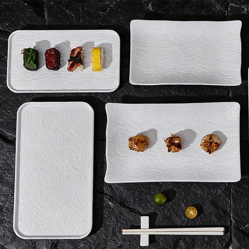 Melamine Faux Porcelain Plates for Hot Pot, Sushi, BBQ & Dessert
