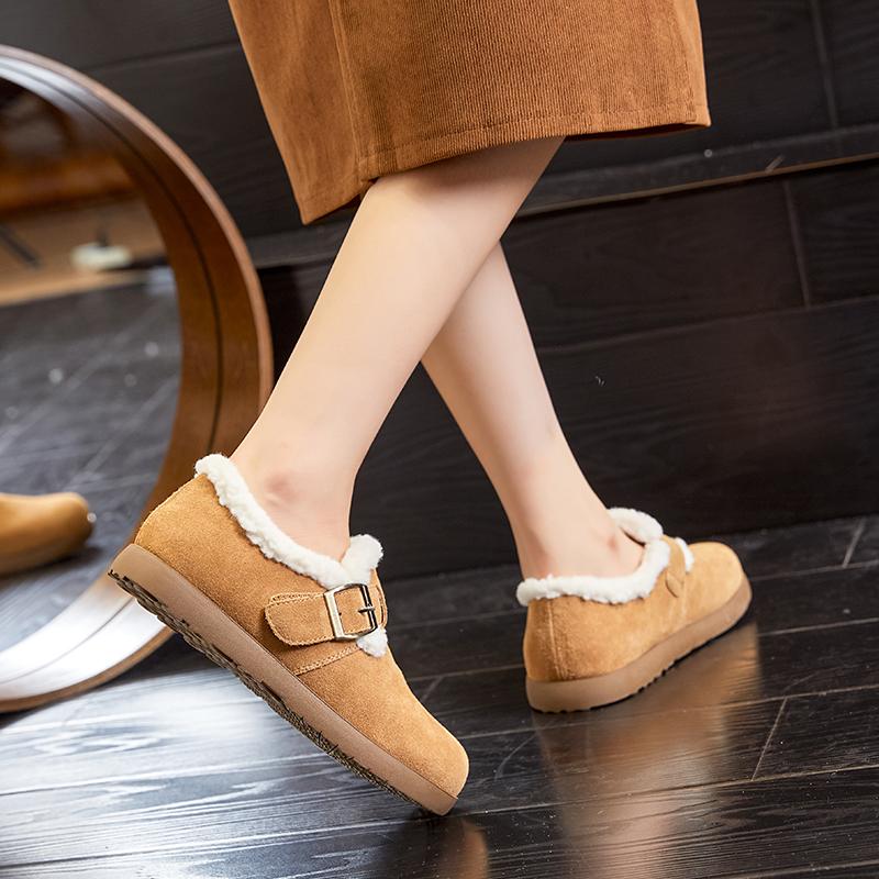 Flat-soled Plus Velvet Flat Shoes for Women Winter Women Sneakers Shoes Comfortable Fur Female Shoes for Women
