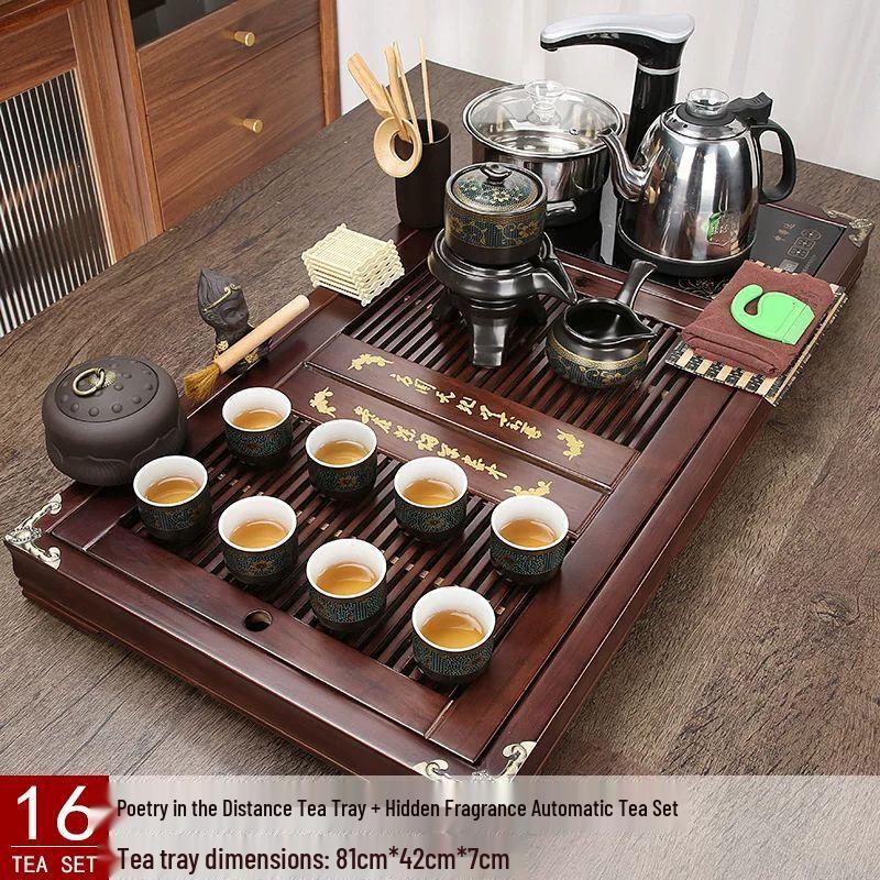 

Jiakangming Automatic Solid Wood Tea Tray & Kettle Set
