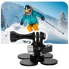 Camera Mount with Flexible Adhesive Base for 17mm Ball Head Action Cameras Secure 300g Load Capacity Small Design