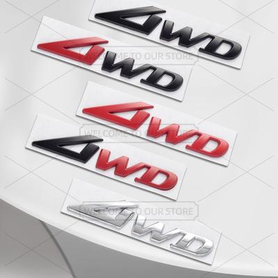 Car 3D Metal 4WD AWD Body Emblem Badge Decals Auto Tail Sticker For G80 GV70 GV80 GV60 G70 G90 GV90 Essentia I20 I30 Tucson