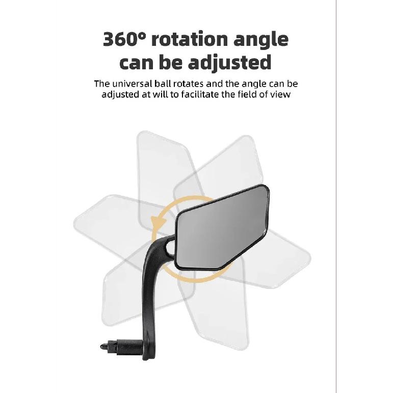 ROCKBROS Grip Plug MTB Rearview Mirror HD 360° Adjustable Rotating High Strength Bicycle Plane Mirror Bike Accessories Parts
