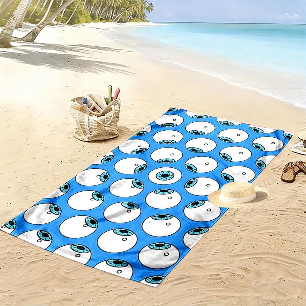 Whimsical floating gazes Print beach towel, quick drying, suitable for travel, outdoor sports, jogging, the beach and swimming, gift