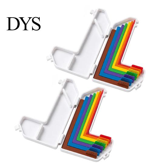 Crafting Border Spacing Ruler Paper Alignment Guide with Case, Precision Layering & Matting Spacers for Card Tool Making and Scrapbooking, Color-Coded 2pcs