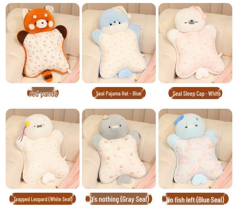 Giant Soothing Animal Plush Hug Pillow - Cute Stress Relief Gift for Girls' Birthdays