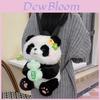 Panda Plush Double Shoulder Bag For Girls With Breathable Nylon And Cartoon Design For Daily Use