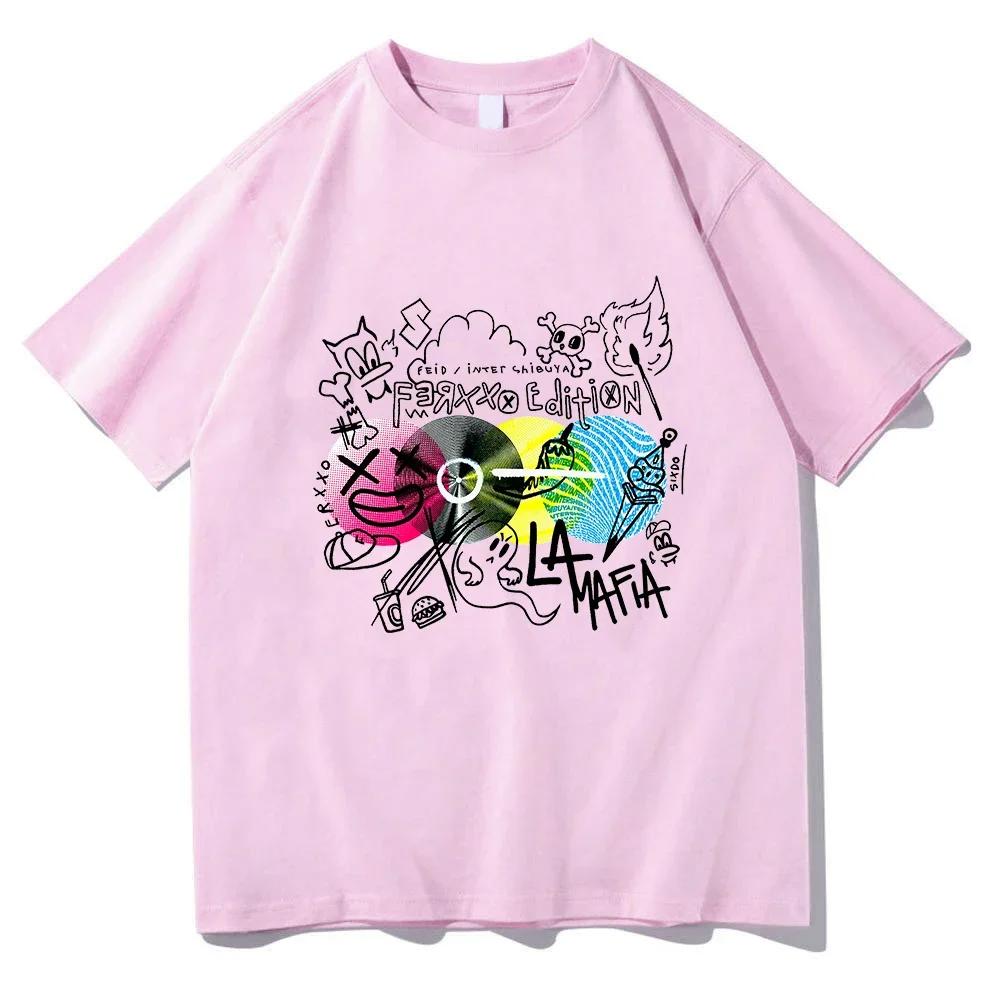 Rapper Feid Music Album INTER SHIBUYA Graphic T Shirts Men Women Hip Hop Y2k Style Tshirt Summer Fashion Casual Cotton Tshirts