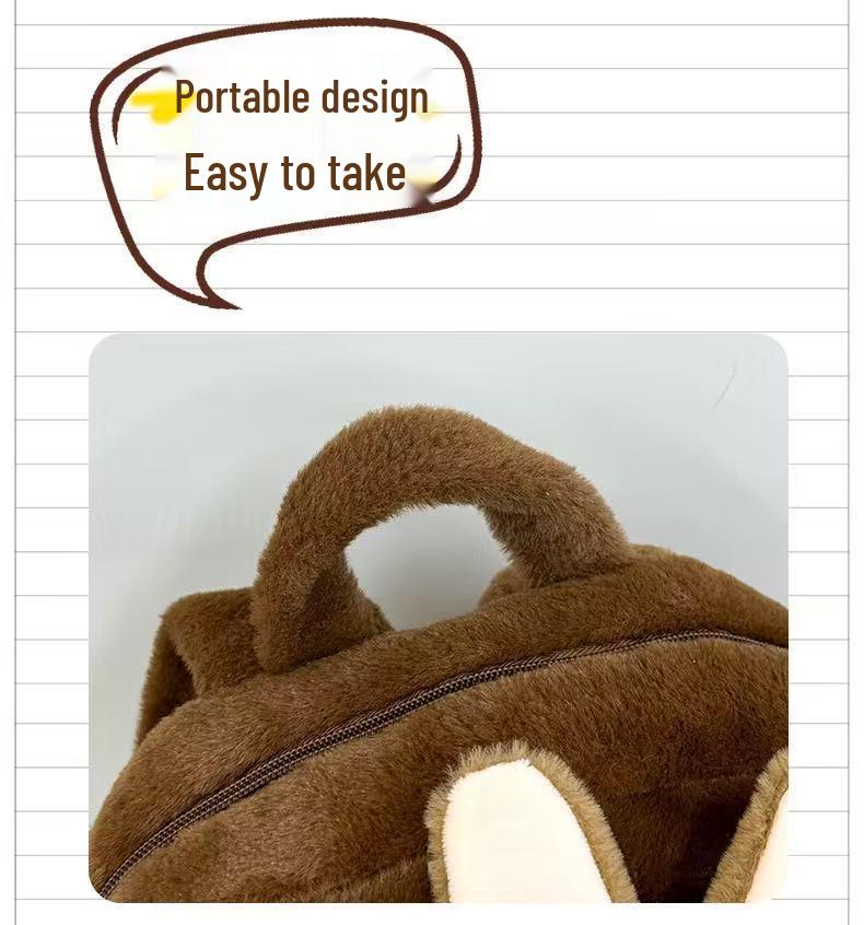 Jucărie de pluș Labubu Rucsac de iarnă și geantă crossbody - Ghiozdan drăguț