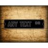 Personalisiertes 4x16 Zoll Individuelles Straßenschild Schwarz Weiß Metall Neuheit Dekoration