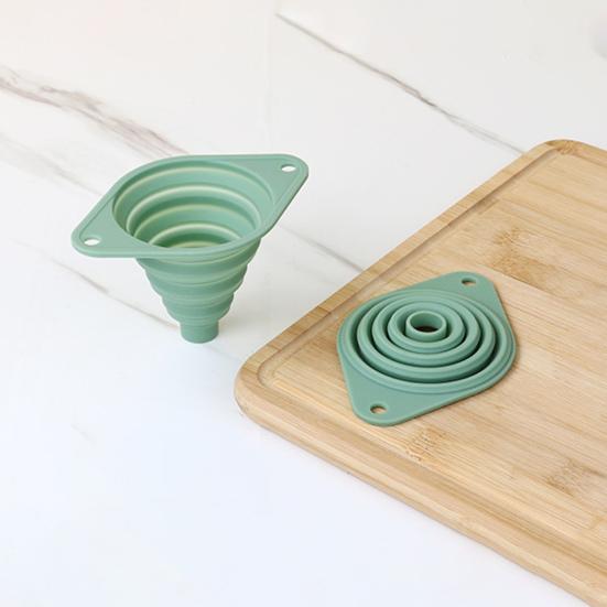Silicone Telescopic Funnel Heat Resistant Collapsible Funnel Portable Small Cooking Funnels