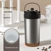 316 Ceramic Liner Thermos Cup for Female Students - Portable Travel Coffee Cup with Double Drink and Straw.