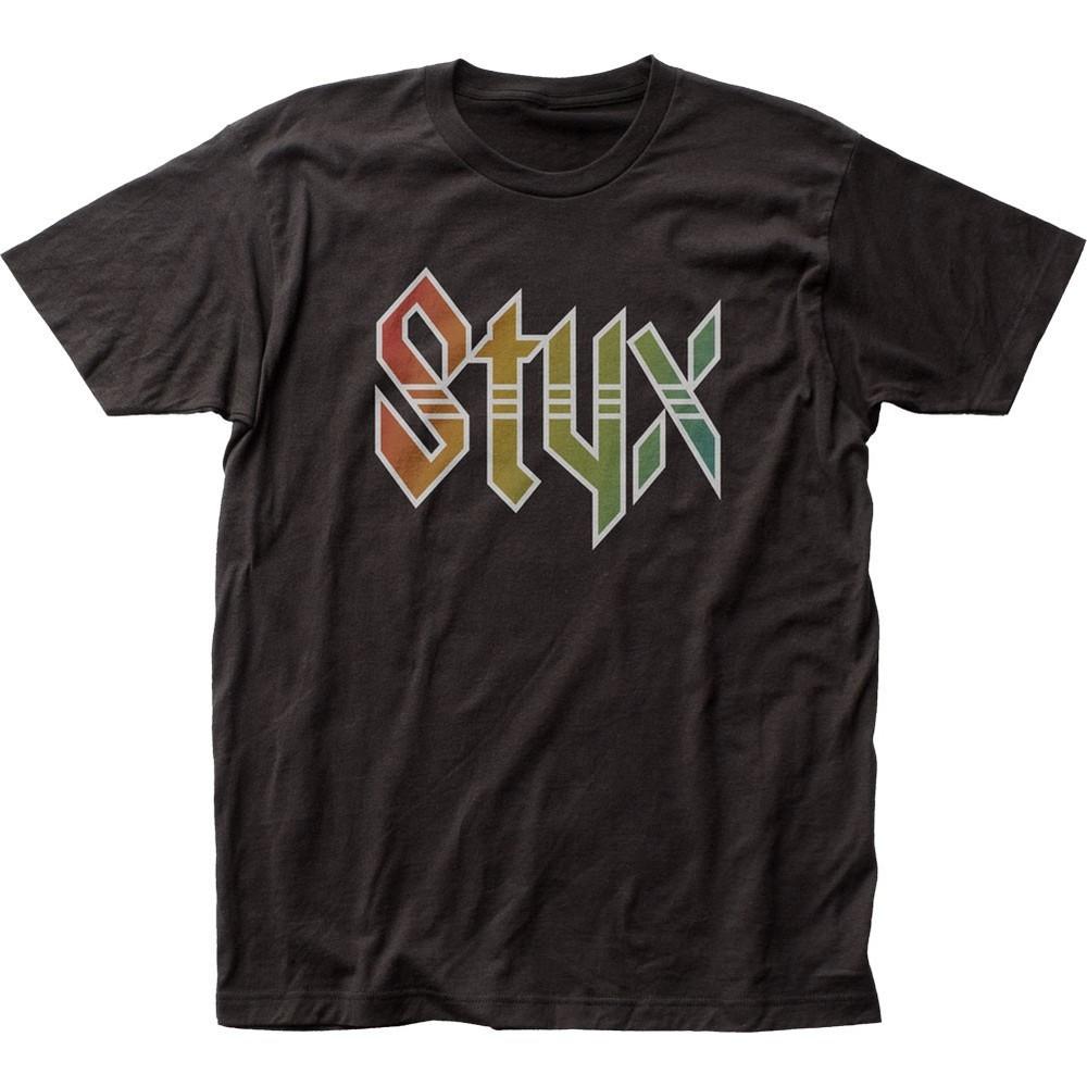 Styx Logo Mens T Shirt Music Classic Concert Rock N Roll Band Tee New Black Unisex T-Shirt S