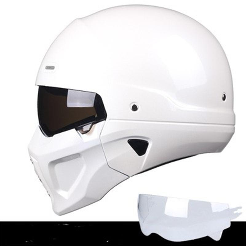 Vintage Open Helmet Full Face Casque Chopper Bobble Style Motorbike Casco Moto 3/4 Jet Wind Face Shied Dot Approved