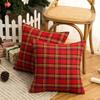 45x45cm 30x50cm Square Pillow Cases Christmas Scottish Tartan Plaid Cushion Covers Bed Sofa Pad Party Decor Throw Pillow Cover