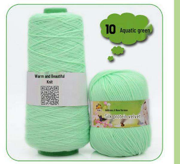 Filato di Cotone al Latte con Proteine della Seta per Maglieria e Uncinetto per Sciarpa per Neonato