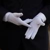 2pcs White Formal Gloves Tuxedo Honor Guard Parade Inspection Collection Serve Thin Gloves Thick Gloves Performance Gloves Men