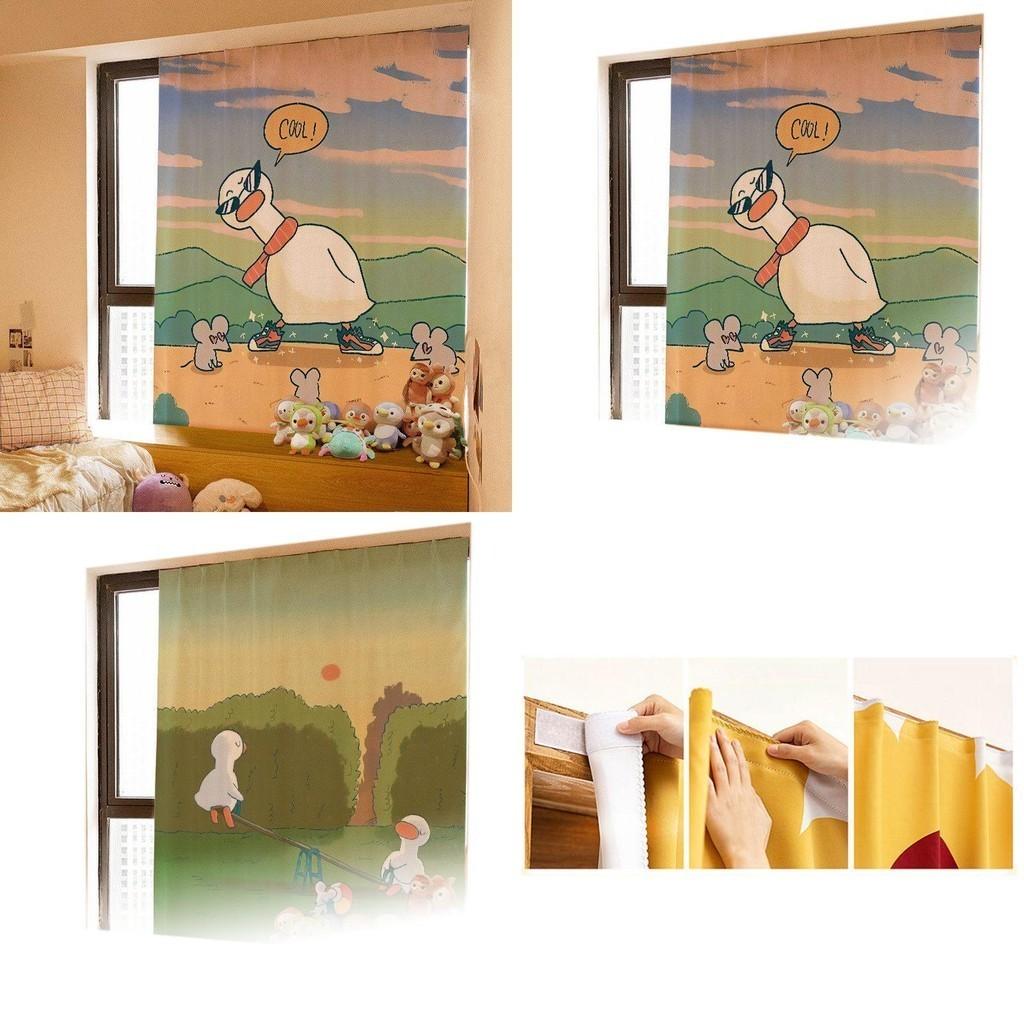 Decorative Velcro Curtain For Windows And Home With Self Adhesive Blackout Features