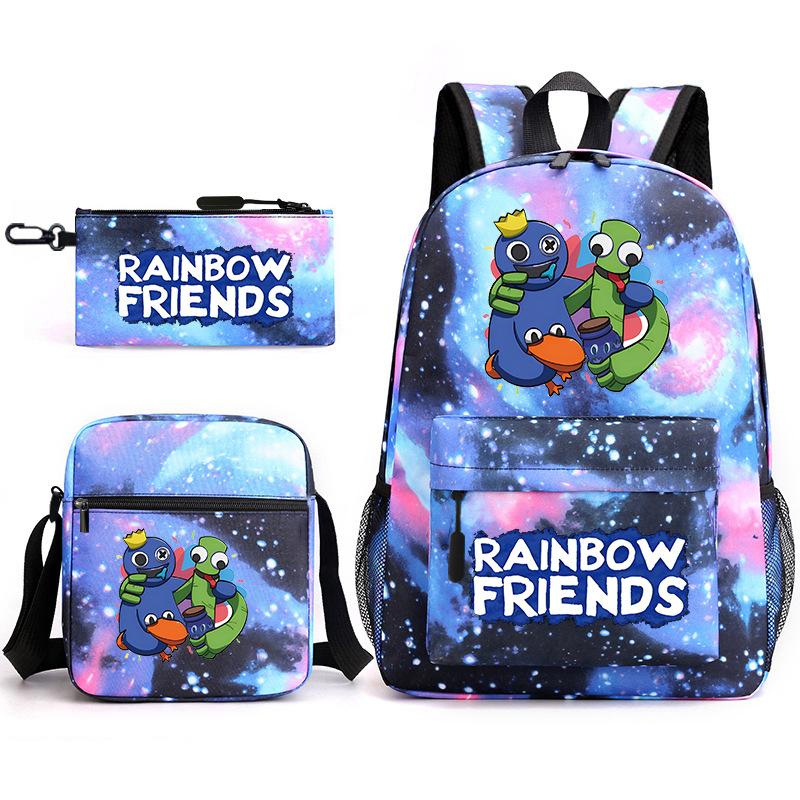 Rainbow Friends Gra Rainbow Friends Plecak Szkoła Podstawowa Torba Szkolna Gwiazda Zestaw Trzech Sztuk