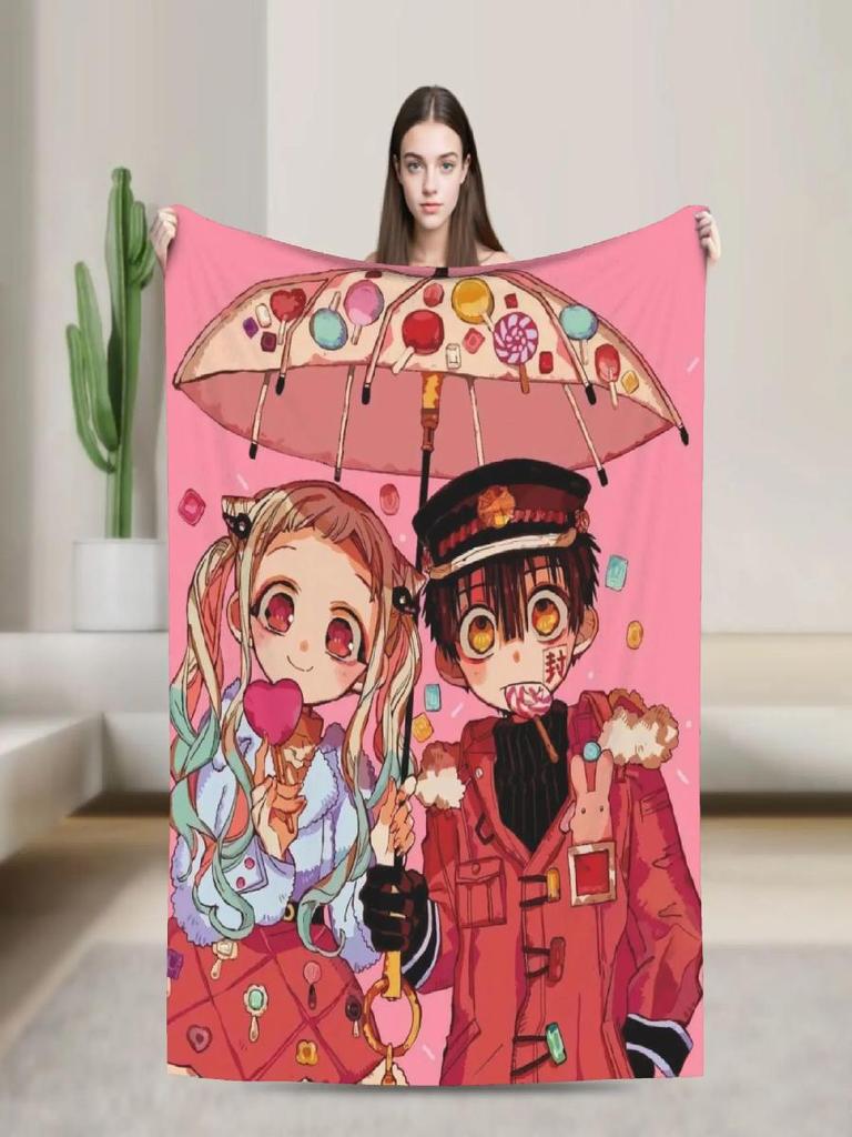 Hanakos x Yashiro Flannel Blanket Winter Super Warm Throw for Girls Boys Living Room Print Sofa Bedspread Cover