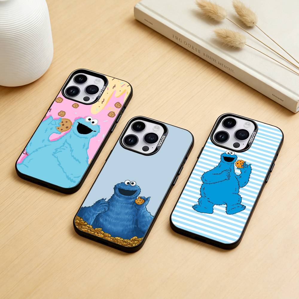 C-Cookie-M-Monster-R Funny Phone Case Color Silver Shell For IPhone 17 16 15 14 13 12 11 Pro Max Plus