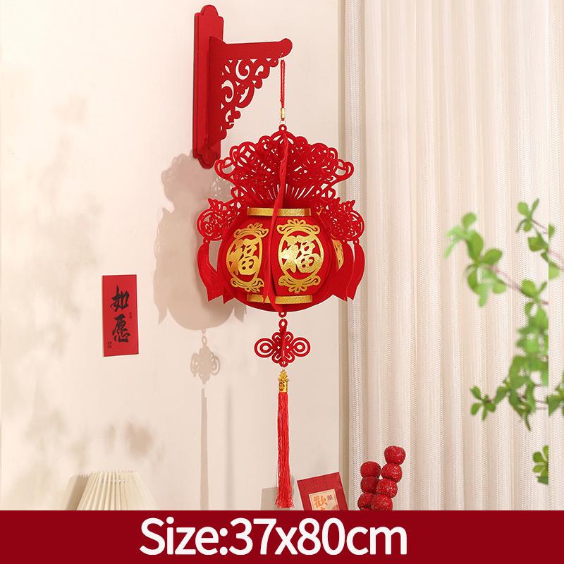 Chinese New Year Lanterns Decoration 2026 Lunar New Year Lanterns Spring Festival Red Lantern with Tassel Wedding Party Supplies