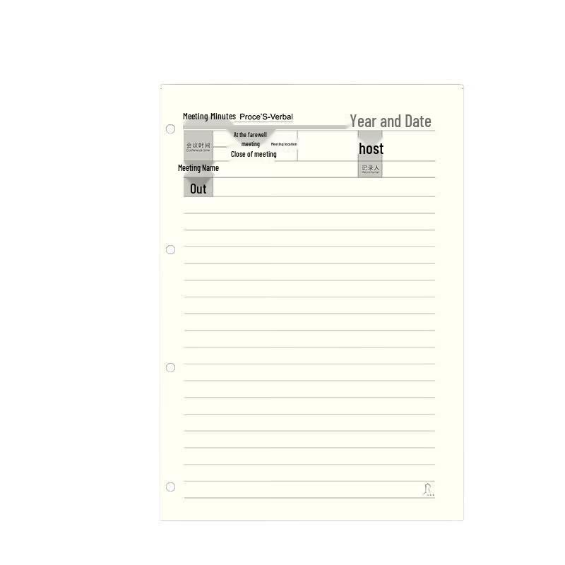 

Hanye A4 Four-Hole Loose-Leaf Notebook Refill