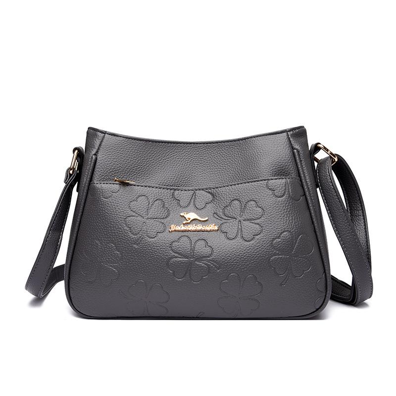 

Bag women s 2025 new trendy commuter shoulder bag middle-aged mother women s bag messenger bag large-capacity one-piece delivery серый