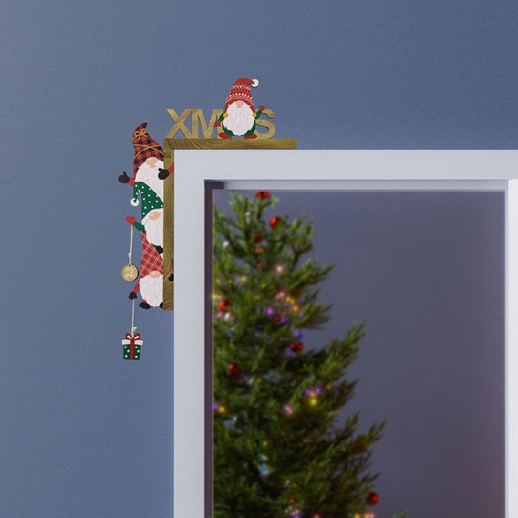 Festive Christmas Door Frame Decoration,Santa and Reindeer Designs Holiday Party