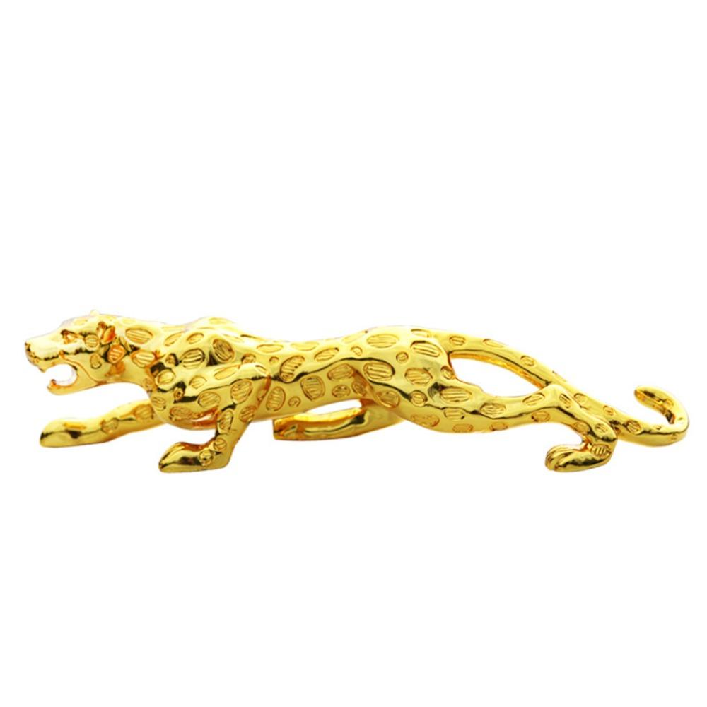

Resin Cheetah Small Statue Gold Brass Leopard Miniatures Portable Leopard Figurines Tea Pet 19CM золотой