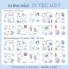 20 Sheets Per Pack Dual-material Die-cut Stickers Plant and Floral Main Images Plain Notebook DIY Scene Collage
