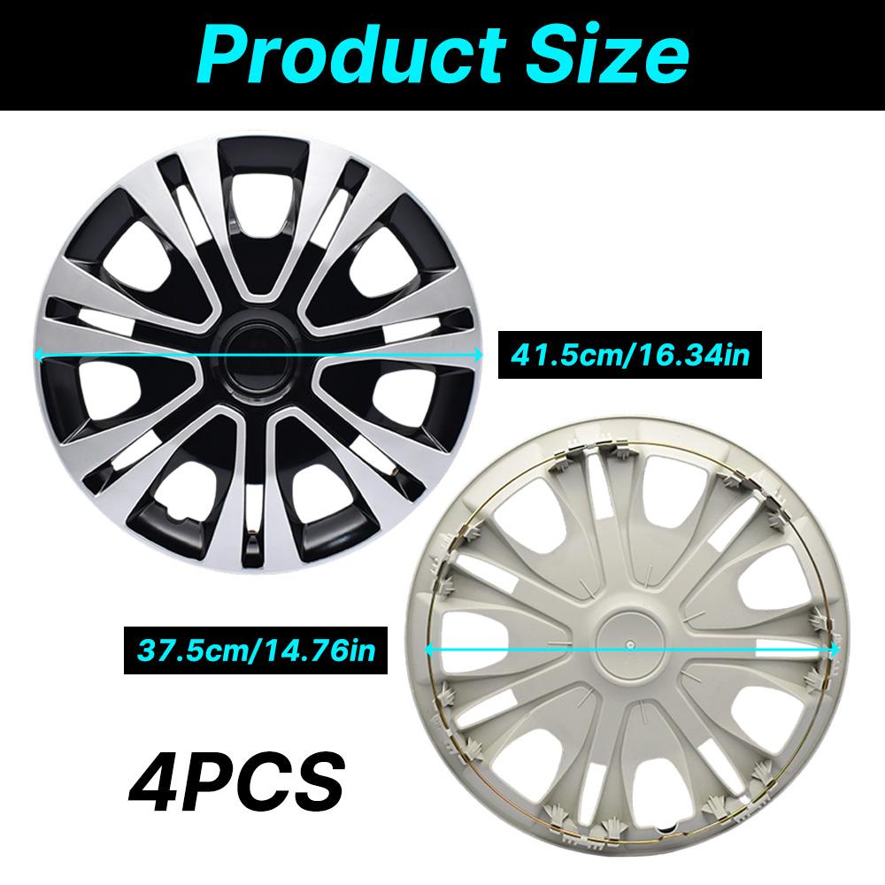 15inch Petal Style Hub Cap Cover for Iron Rim Wheel Cover Set of 4 Steel Wheel Cover Replacement Hubcap for R15 Tire