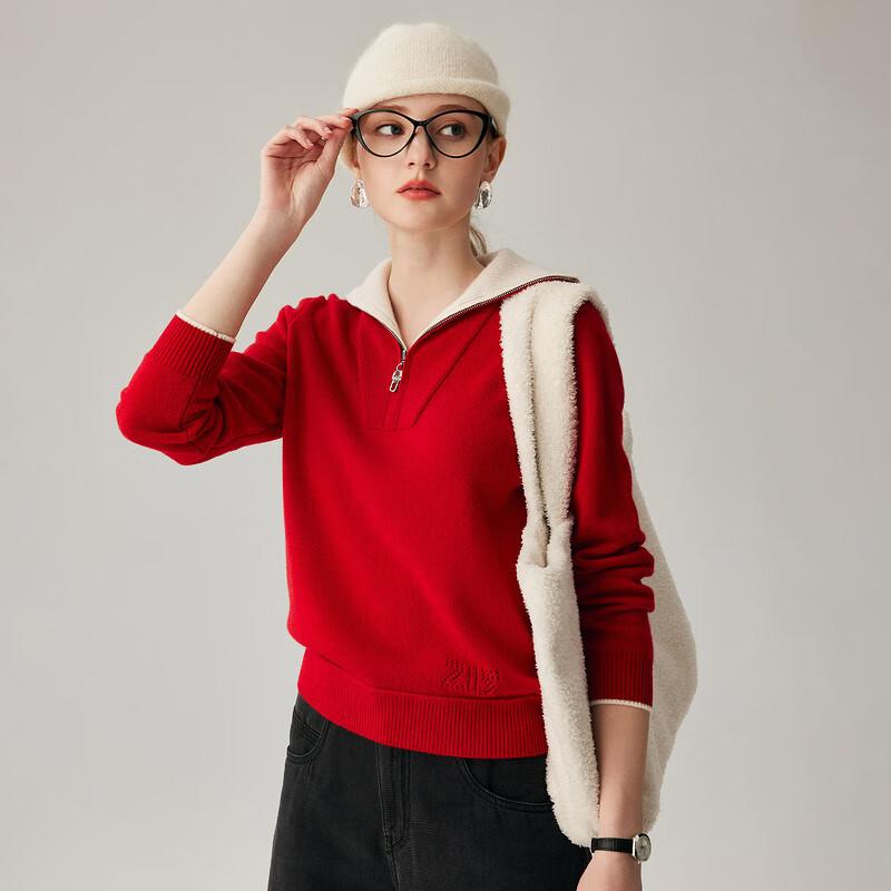 Zhaojun Women's Autumn/Winter Color-Block Cashmere Sweater