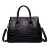 Elegant Yellow Pu Crocodile Textured Handbag For Women Versatile Everyday Tote Bag