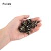 7 Pcs Black Golden Leaf Flower Metal Dice Hollow Metal Polyhedral Dice Set Suitable for Role-Playing RPG  Board Game Card Game