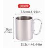 220/300ml Camping Travel Stainless Steel Cup Carabiner Hook Handle Picnic Water Mug Outdoor Travel Hike Cup Portable Mug