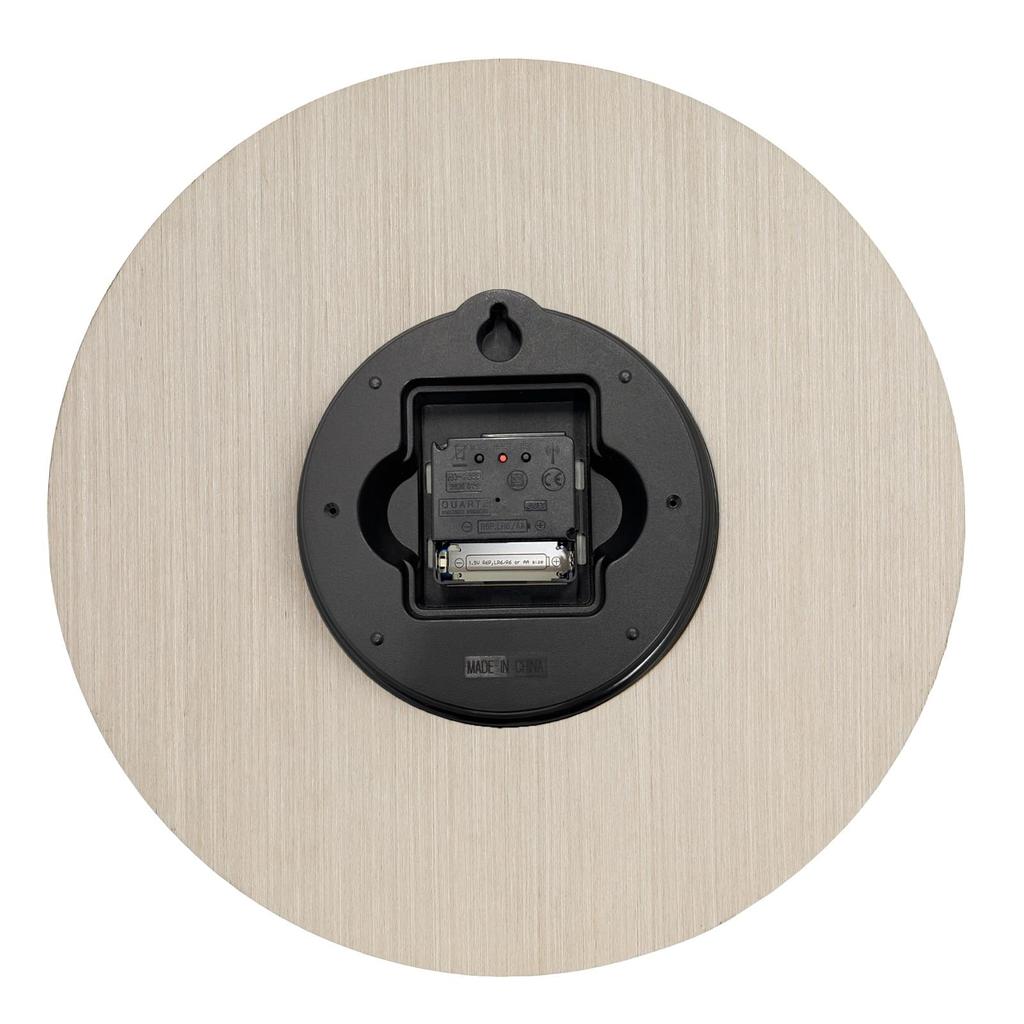 Nbdeal Wall 30cm Continuous Second Wooden Wooden Clock, Radio-Controlled, Silent, Analog, Diameter, Hand, Dial, Hands, M-321
