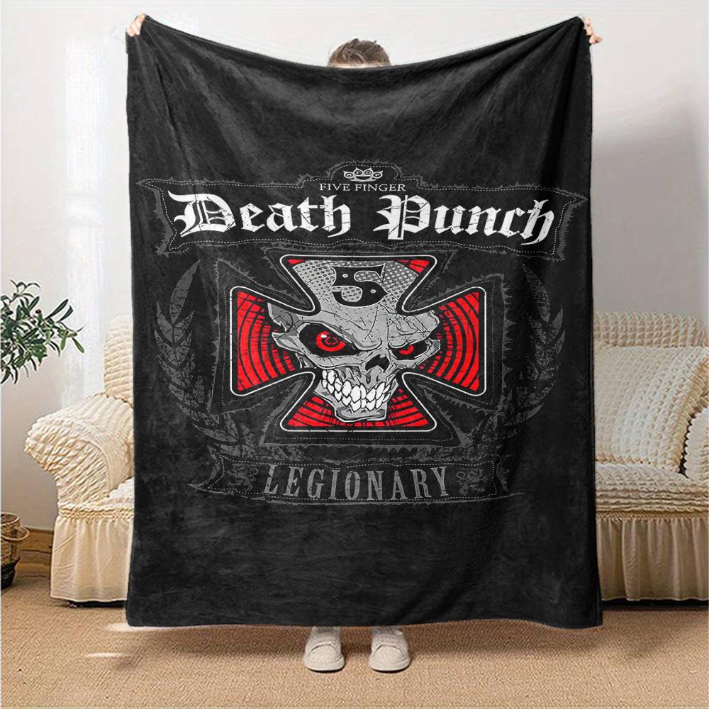 1pc dragon guitarThemed Blanket Soft Flannel All Season Cozy Throw with Bold Graphic Print, Travel, or Holiday Gift for Family & Friends