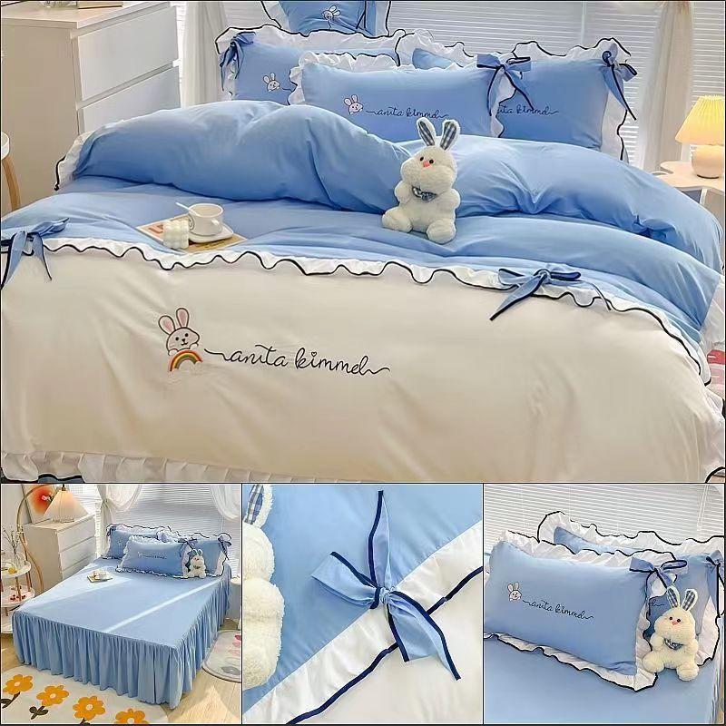 Ensemble de literie d'hiver quatre pièces en coton épais de haute qualité