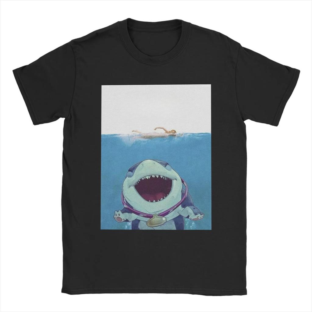 Shark Graphic Men Women Autumn T-Shirt Harajuku Vintage Short Sleeve Loose Oversized Casual Fitness Comfortable Y2k Top
