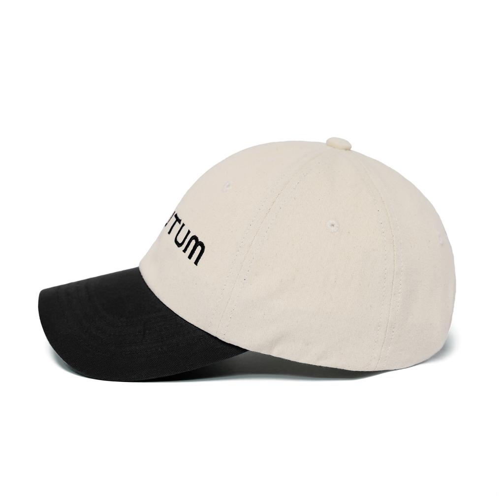 VERUTUM Front Logo Two-Tone Bio-Washed Ball Cap Black