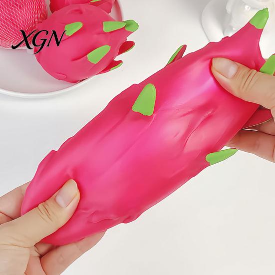 Decompression Dragonfruit Toy 1/2Pcs Simulation Dragon Fruit Squeeze Stress Relief Shape Sensory Fidget